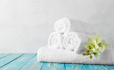 Towels,With,Orchid,Flower